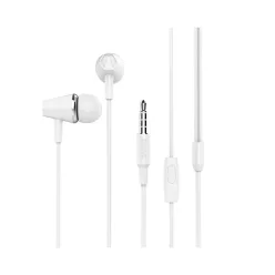   HOCO vezetékkel ellátott fülhallgató Jack 3,5 mm mikrofonnal M34 fehér