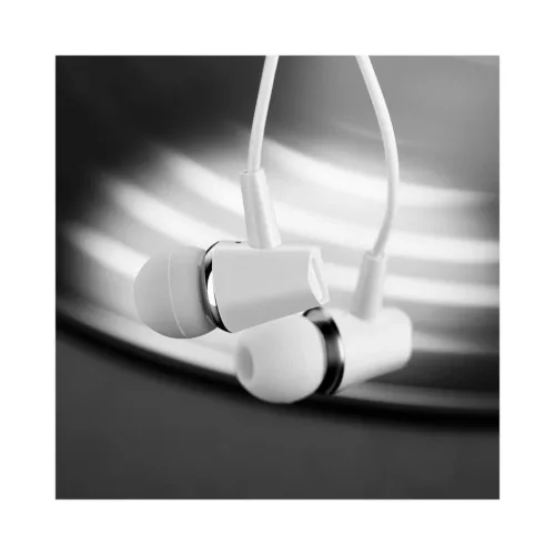 HOCO vezetékkel ellátott fülhallgató Jack 3,5 mm mikrofonnal M34 fehér