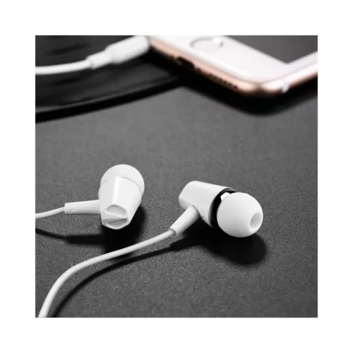 HOCO vezetékkel ellátott fülhallgató Jack 3,5 mm mikrofonnal M34 fehér