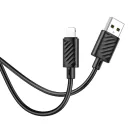 Lightning USB kábel USB A - Lightning Hoco 2,4A 1 m fekete