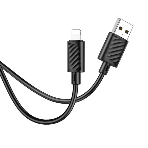 Lightning USB kábel USB A - Lightning Hoco 2,4A 1 m fekete