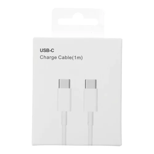 Kábel Type C to Type C PD QC3.0 3A 30W HD26 DOBOZ 1 m fehér