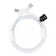 Type-C - Type-C PD QC3.0 3A 30W kábel 2 m fehér