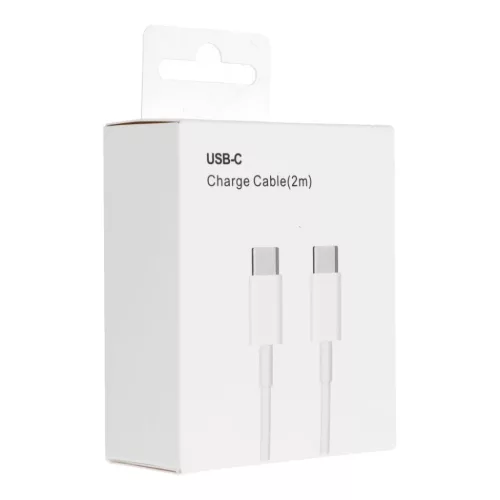 Type-C - Type-C PD QC3.0 3A 30W kábel 2 m fehér