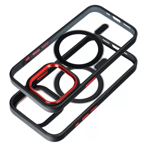 COLOR EDGE MAG COVER tok, kompatibilis MagSafe technológiával iPhone 13-hoz fekete piros
