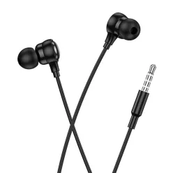   HOCO vezetékes fülhallgatók Jack 3,5 mm mikrofonnal M116 fekete