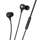 HOCO vezetékes fülhallgatók Jack 3,5 mm mikrofonnal M116 fekete