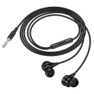 HOCO vezetékes fülhallgatók Jack 3,5 mm mikrofonnal M116 fekete