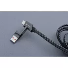 FORCELL F-ENERGY C241 4 az 1-ben kábel Type C / USB A Type C / Lightning QC PD 3A 60W 1 m króm