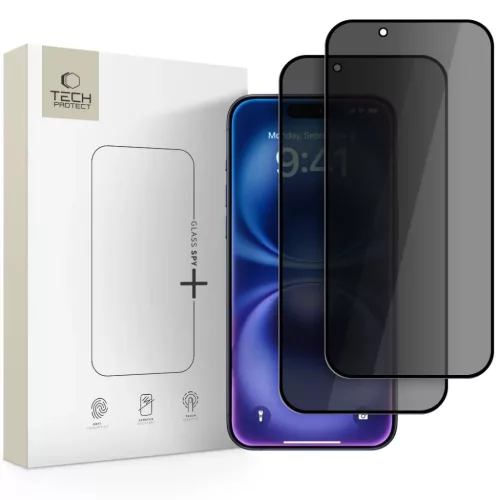 iPhone 17 AIR Tech-protect üveg Spy+ 2-pack Air Adatvédelmi üvegfólia
