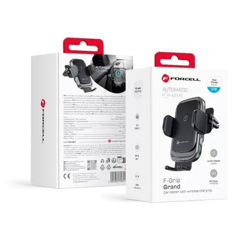 FORCELL F-GRIP Grand (F-24) vezeték nélküli töltő tartó 15W ezüst