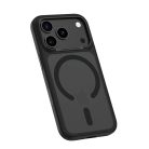 iPhone 17 Pro Max Fekete Benks Mágneses Köd Tok Fém Kerettel (0070) (Kamera Vezérlő Gomb)