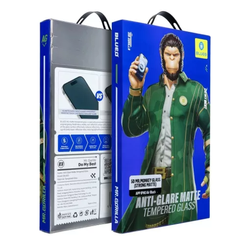Apple iPhone 17 Air fekete (Erős Matt) 5D Mr. Monkey Glass üvegfólia