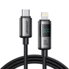 Joyroom S-A16 Pro Prism Series 30W USB-C - Lightning Kábel Kijelzővel 1.2m - Fekete