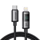 Joyroom S-A16 Pro Prism Series 30W USB-C - Lightning Kábel Kijelzővel 1.2m - Fekete