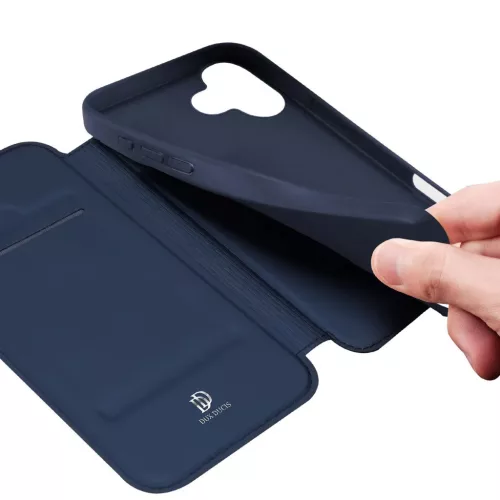 iPhone 17 Kék DUX DUCIS pénztárca tok SKIN PRO tok