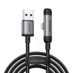   Joyroom S-A56 EnjoyX Series 90° USB-A - Lightning 3A kábel 1.2m - fekete