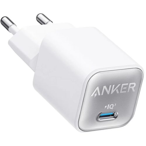 Hálózati Töltő Anker 511 Nano 3, 30W, 3A, 1 x USB-C, Fehér A2147G21