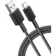 Anker 322 USB-A - USB-C Kábel, 18W, 2A, 1.8m, Fekete