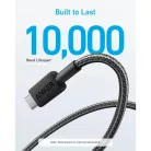 Anker 322 USB-A - USB-C Kábel, 18W, 2A, 1.8m, Fekete