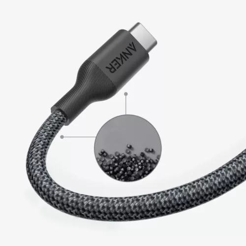 USB-C to USB-C Kábel Anker 544, 140W, 1.8m, Fekete A80F6H11