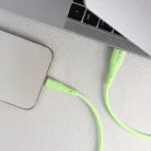 Zöld FORCELL F-ENERGY C343 kábel USB A-ról Lightning-re 2,4A 12W Szilikon 1 m
