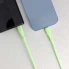FORCELL F-ENERGY C346 Type C - Lightning kábel 3A 27W Szilikon 1 m zöld