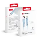 Apple FORCELL F-ENERGY C343 kábel USB A-ról Lightning-re 2,4A 12W Szilikon 1 m kék