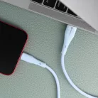 Apple FORCELL F-ENERGY C343 kábel USB A-ról Lightning-re 2,4A 12W Szilikon 1 m kék