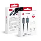 Forcell F-Energy C274 Type-C kábel Type C-ről Type C-re QC4.0 PD 3A 60W Digitális 1,2 m fekete