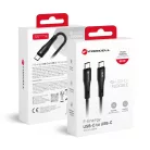 FORCELL F-ENERGY C344 kábel Type C - Type C QC4.0 PD 3A 60W Szilikon 1 m fekete