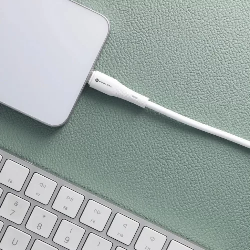 FORCELL F-ENERGY C342 kábel USB A - Type-C QC4.0 3A 66W Szilikon 1 m fehér