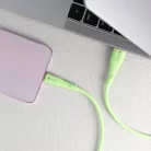 FORCELL F-ENERGY C342 kábel USB-A-ról Type-C-re QC4.0 3A 66W Szilikon 1 m zöld