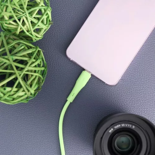 FORCELL F-ENERGY C342 kábel USB-A-ról Type-C-re QC4.0 3A 66W Szilikon 1 m zöld