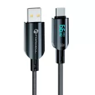 FORCELL F-ENERGY C272 USB A - Type C kábel QC4.0 3A 66W Digitális 1,2 m fekete