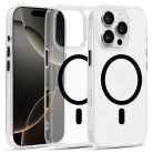 Fényes Magsafe Átlátszó Tok iPhone 15 Pro Max fekete tok