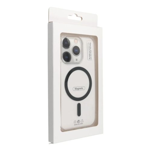 iPhone 17 Pro Max fekete Drop Glue Színes Gyűrű MagSafe tok