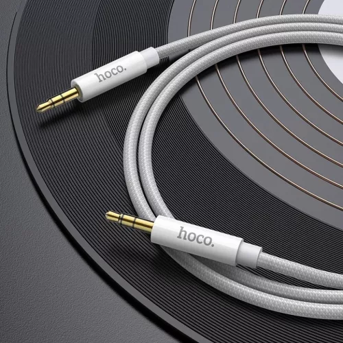 Hoco UPA19 Jack 3,5 mm - Jack 3,5 mm AUX kábel 1 m ezüst