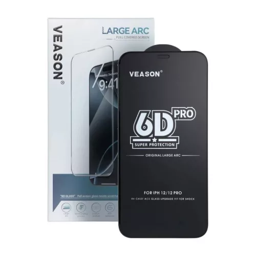 iPhone 17 Pro Max - 6D Pro Veason üvegfólia (10 darabos készlet) fekete