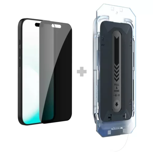 Apple iPhone 17 Pro Fekete Nillkin Edzett Üveg 0.25mm Guardian 2.5D (felhelyezővel) üvegfólia