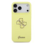 iPhone 17 Pro Max sárga Guess Liquid Silicone 4G Metal Logo tok