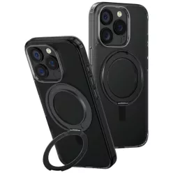   Uniq Swivix 360 Forgatható Kitámasztós iPhone 16 Pro tok - Fekete