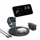 Anker MagGo 3in1, 25W, 1.67A, Fekete B25M3311 vezeték nélküli töltőállomás (iPhone, Apple Watch, Airpods)