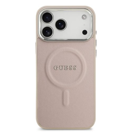 iPhone 17 Pro Max Pink Guess PU Saffiano MagSafe tok