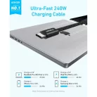 USB-C to USB-C Cable Anker Zolo, 240W, 1.8m, Black A8060H12