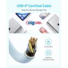 USB-C to USB-C Cable Anker Zolo, 240W, 1.8m, Black A8060H12