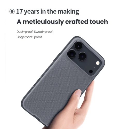 Apple iPhone 17 Pro Max Átlátszó Fekete Nillkin Super Frosted PRO hátlap tok