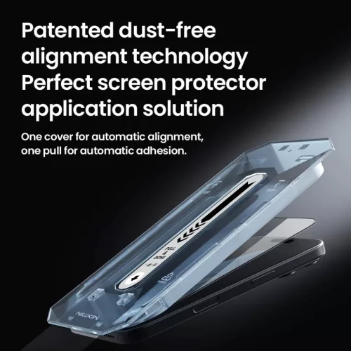 Apple iPhone 17 Pro Max Nillkin Edzett Üveg 2.5D CP+ PRO Fekete (alkalmazóval) üvegfólia