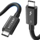 BlitzWolf BW-HDC8 USB-C - USB-C kábel, 240W, 1,5m (fekete)