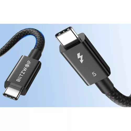 BlitzWolf BW-HDC8 USB-C - USB-C kábel, 240W, 1,5m (fekete)